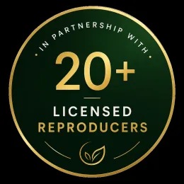 In Partnership with 20+ Licensed Reproducers